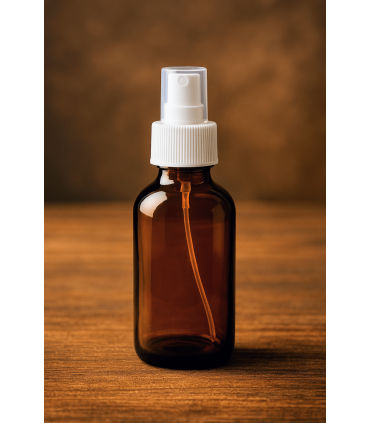 Flacon pulvérisateur 100 ml en verre brun – Protection UV & Spray fin