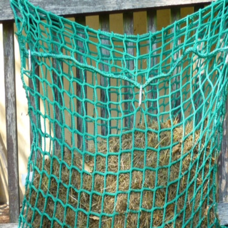 Filet à foin à suspendre avec sangles de fixation